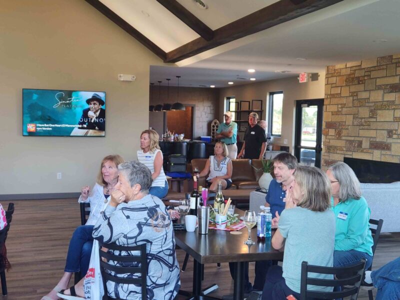 Residents gathering at the clubhouse in Siesta Hills, Mankato MN HOA community