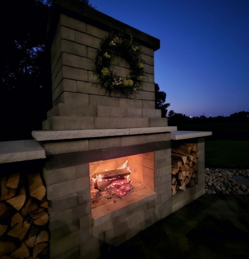 Outdoor Fireplace In Hoa Community