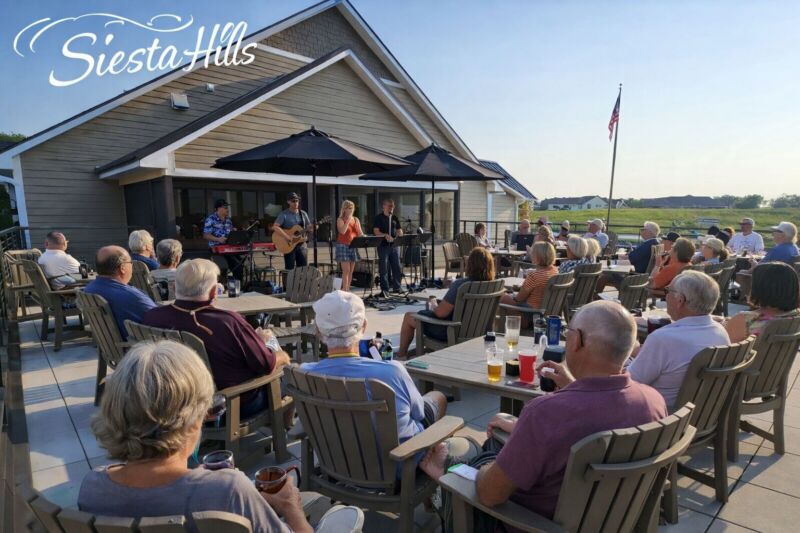 Siesta Hills community gathering at the clubhouse in Mankato Minnesota