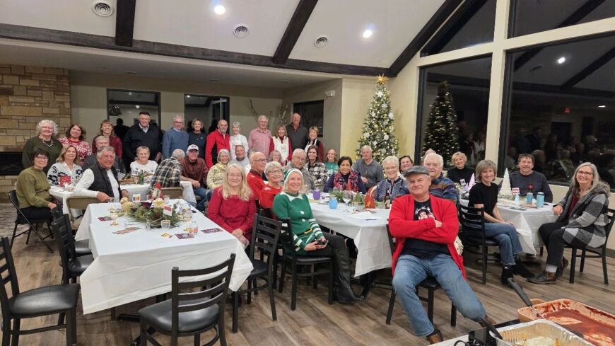Christmas gathering at Siesta Hills clubhouse in Mankato Minnesota