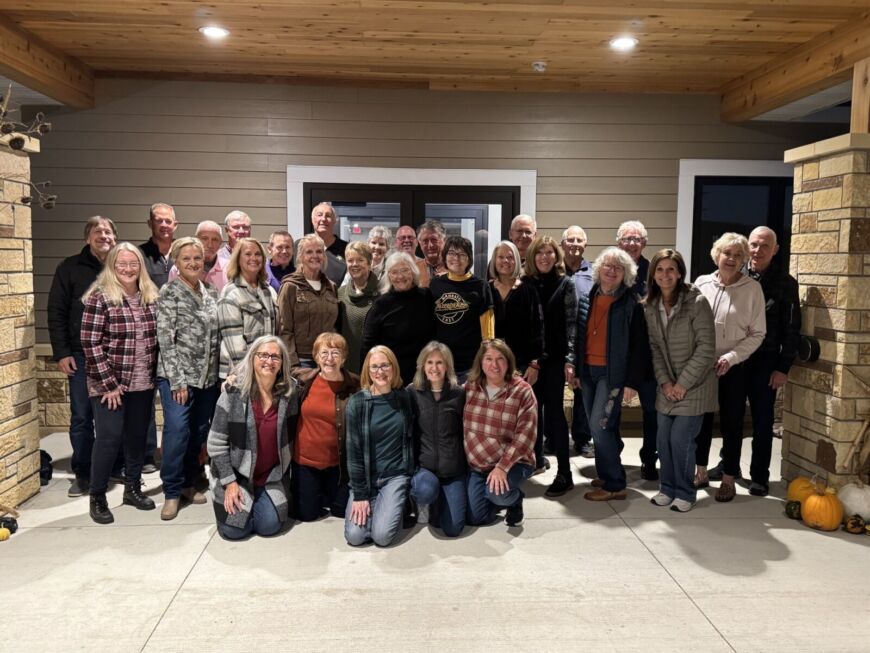 Halloween hayride night gathering at Siesta Hills community in Mankato Minnesota