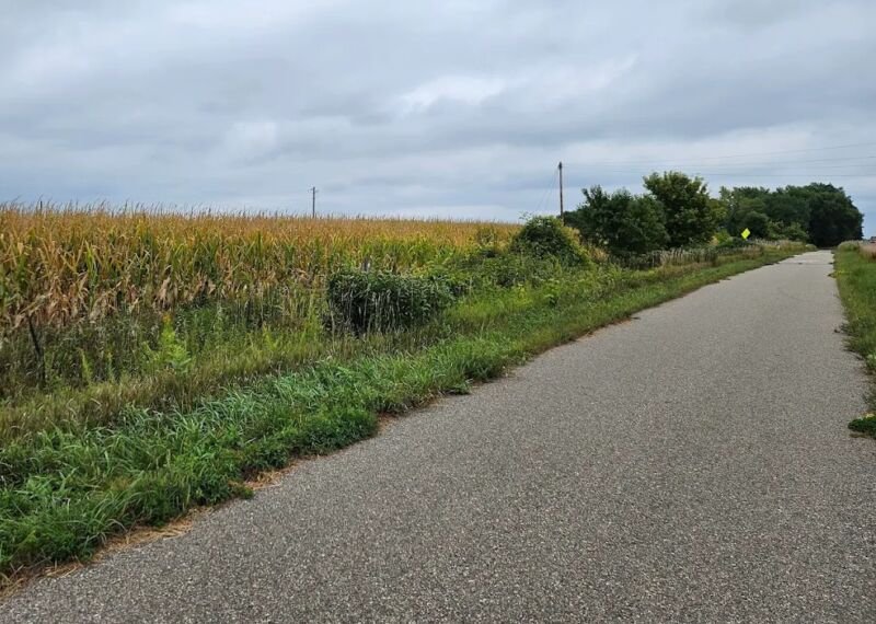 Walking and biking path in Mankato Minnesota showing outdoor recreation and everyday active lifestyle