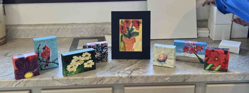 Hand-painted artwork created by Siesta Hills residents in Mankato Minnesota