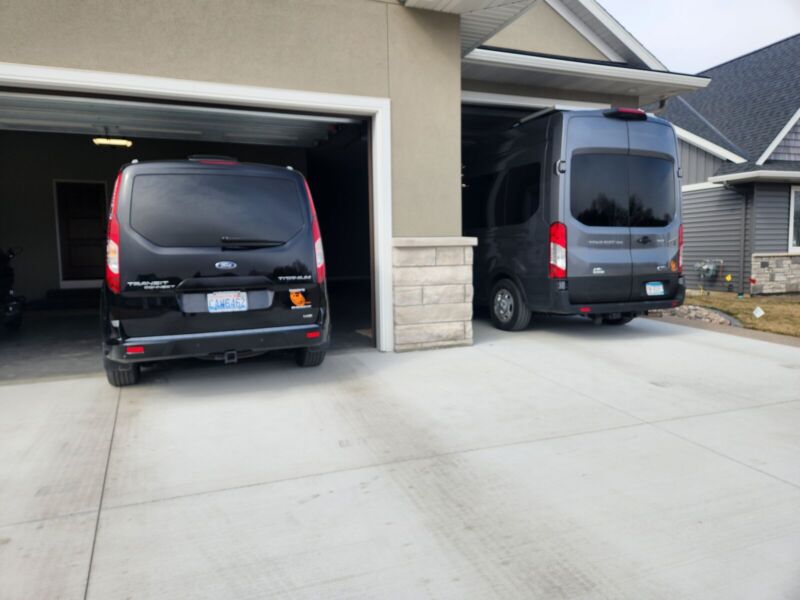 Garageable campervan and high-roof RV at a home in Siesta Hills Mankato Minnesota