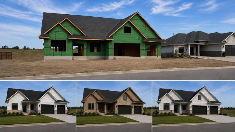 Newly constructed home at Siesta Hills with three exterior design concepts